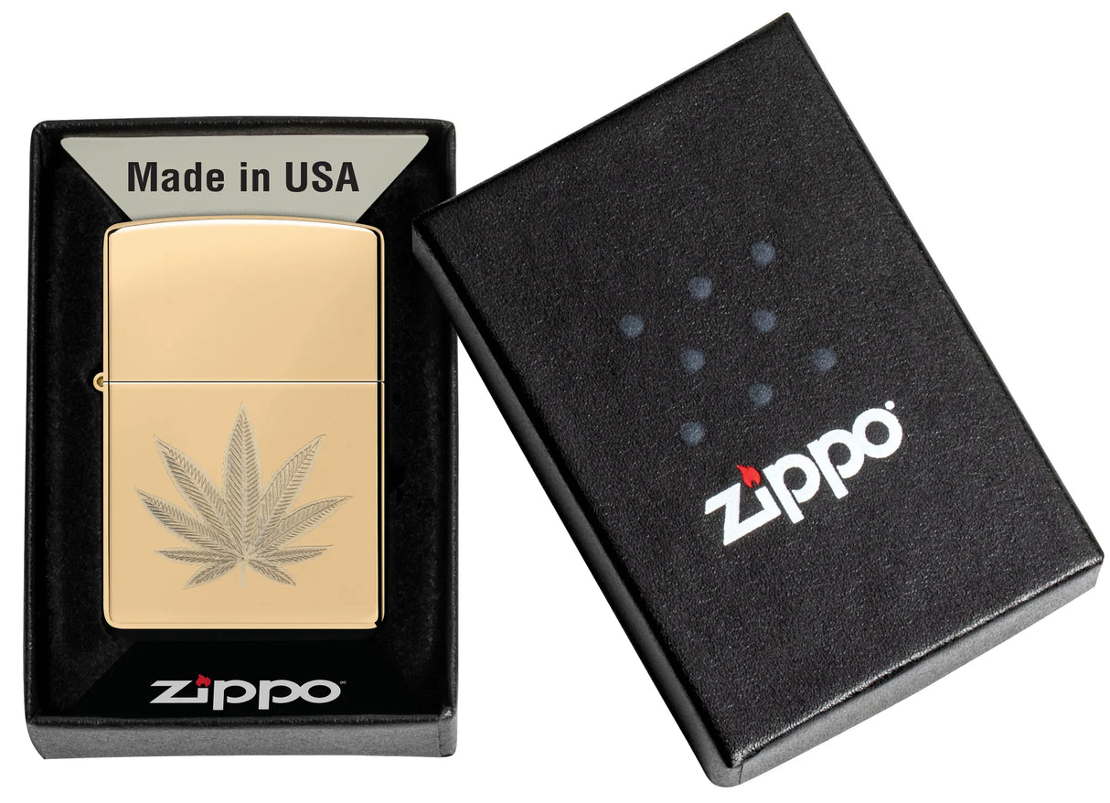 Zippo 46560 Cannabis Leaf Design