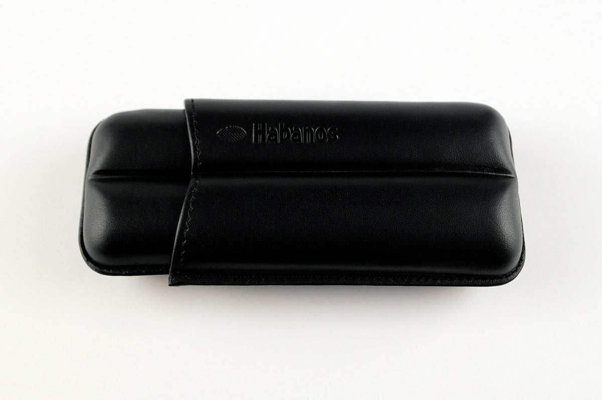 Habanos Black Leather Cigar Case