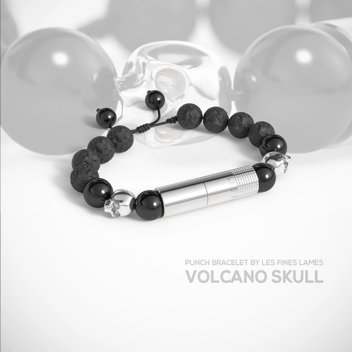 Les Fines Lames Punch Bracelet Volcano Skull