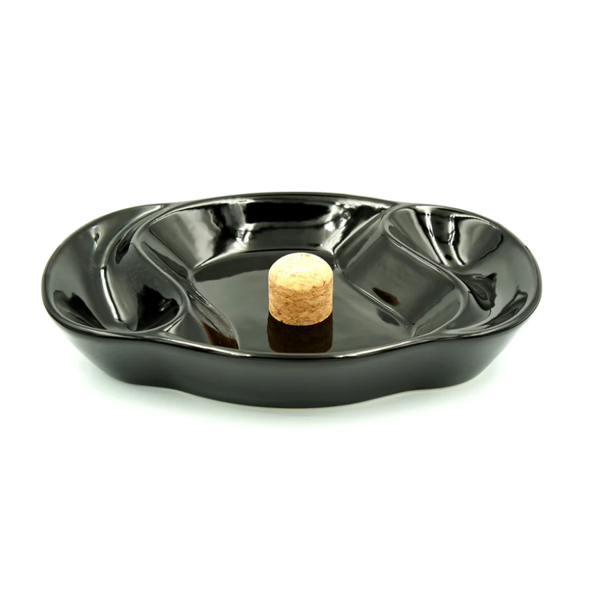 Black Ceramic Pipe Ashtray